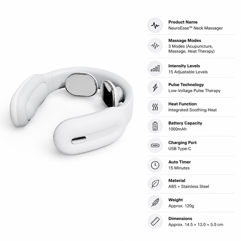 NeuroEase™ Neck Massager — Melt Away Neck Pain and Reclaim Effortless Comfort Instantly