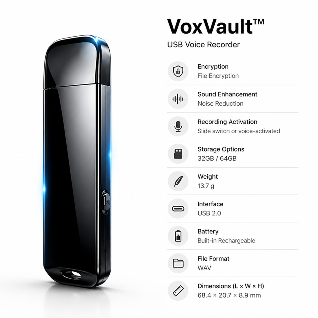 VoxVault™ — Keep sensitive recordings private and catch every important word