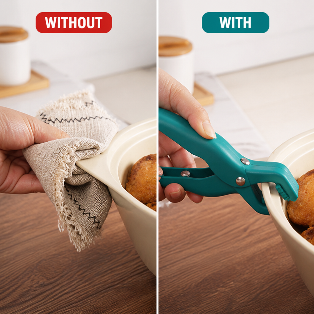 SearSafe™ — Grip Hot Cookware with Unshakable Confidence and Total Comfort