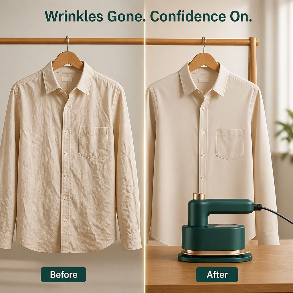 SwiftSteam™ — Look Sharp Instantly with Effortless, Travel-Ready Wrinkle Removal