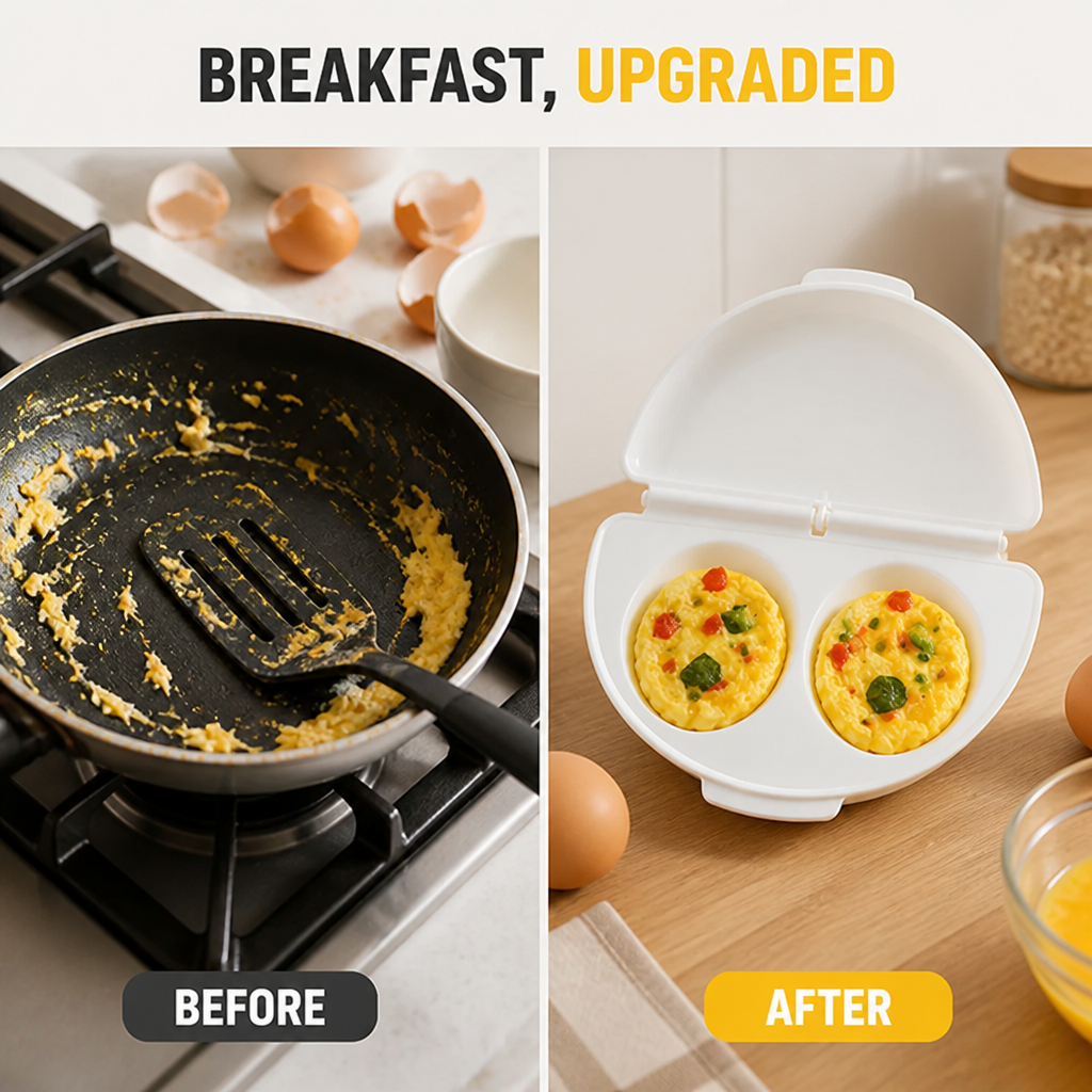SwiftEgg™ — Enjoy Perfect, Mess-Free Breakfasts in Minutes