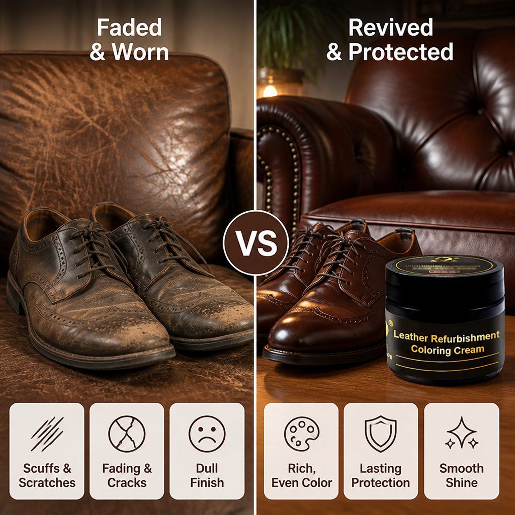 RadiantHue™ Leather Revival Kit — Instantly Restore Stunning, Showroom-Ready Leather
