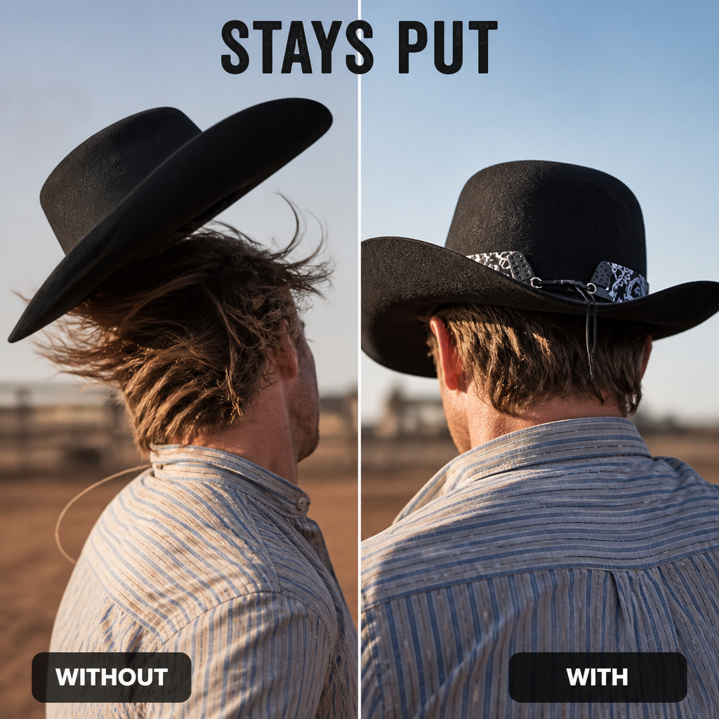 StormStrap™ — Ride Fearless with a Hat That Never Budges