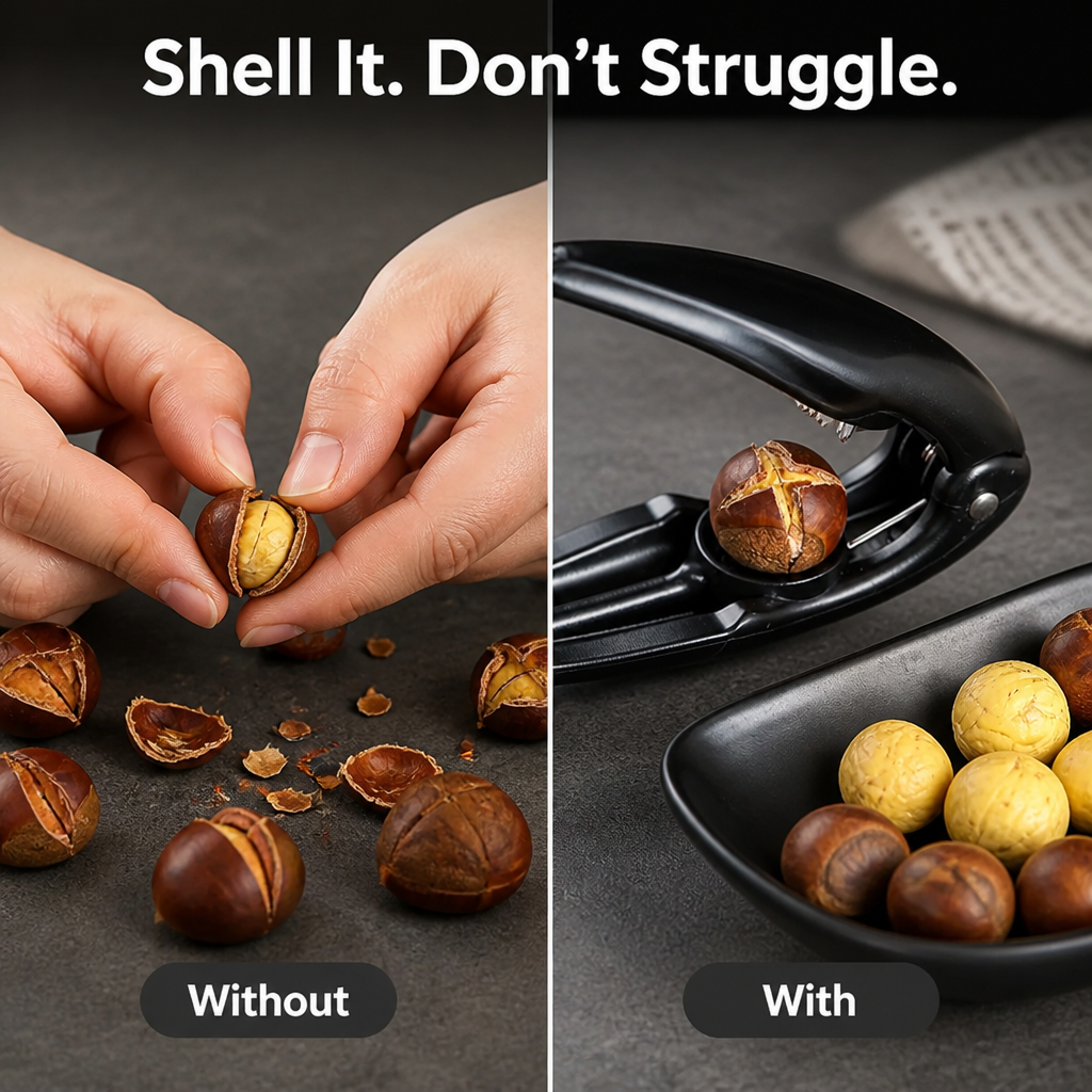 NutraPeel™ — Effortless Nut Shelling That Protects Your Fingers and Saves Time