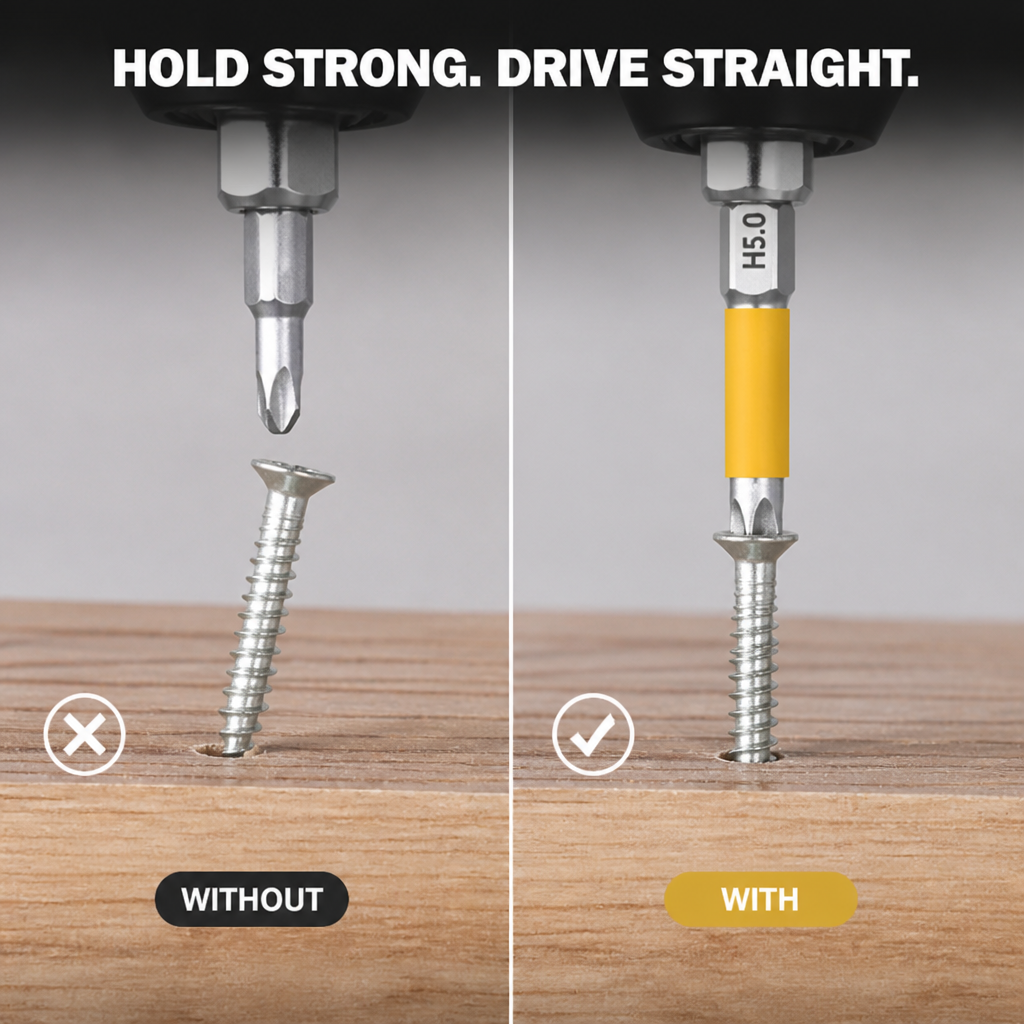 Hexivaro™ Magnetic Screwdriver Bit Set — Never Drop a Screw, Master Every Job with Confidence (8pcs)