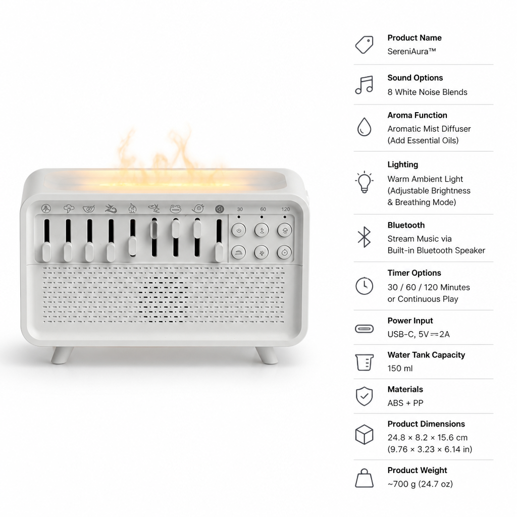 SereniAura™ — Drift Into Deep Calm and Wake Up Completely Refreshed