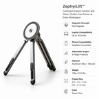 ZephyrLift™ — Command Instant Comfort and Clean, Clutter-Free Power at Every Workspace