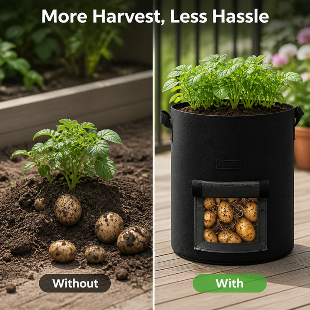 Rootivelle™ Grow Bag — Harvest Fresh, Flavorful Veggies Right from Any Tiny Space