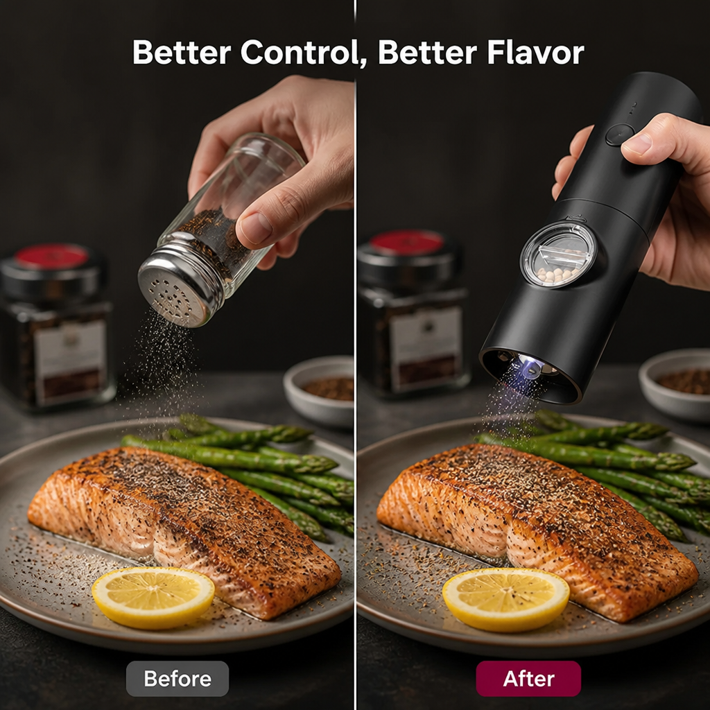 SpiceBeam™ Electric Grinder Set — Light Up Your Cooking with Perfect Flavor Every Time
