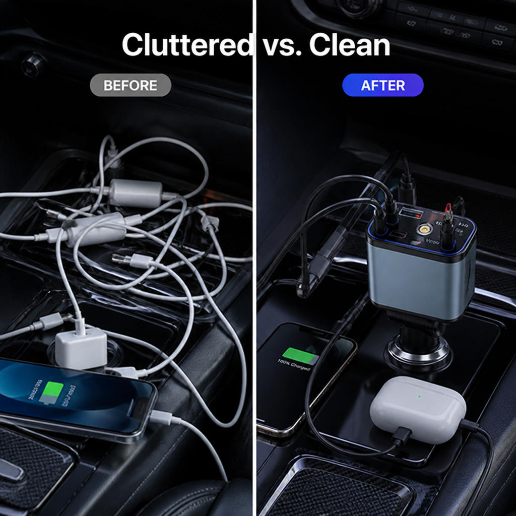 GlowSwift™ — Power All Your Devices Instantly While Transforming Your Drive Into a Starry Escape