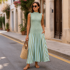 VelaVerve™ Stripe Maxi Dress — Unleash Effortless Elegance That Moves with You
