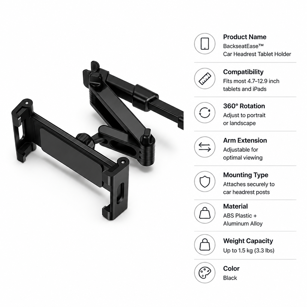 BackseatEase™ — Calmer Drives, Happier Backseat Passengers