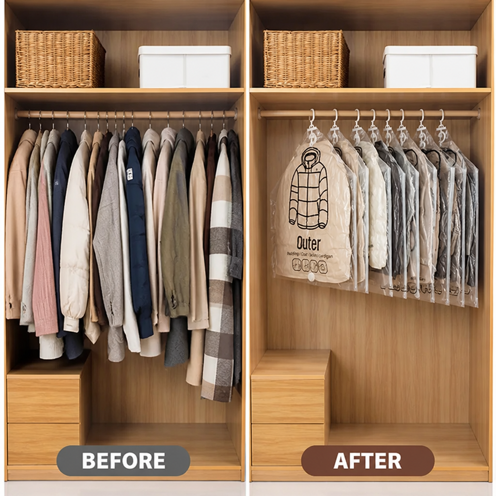 SpaceSavor™ — Unlock Jaw-Dropping Closet Space and Keep Clothes Fresh Forever