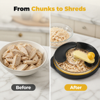 ShredEase™ — Twist to Perfectly Tender Meat Shreds in Seconds