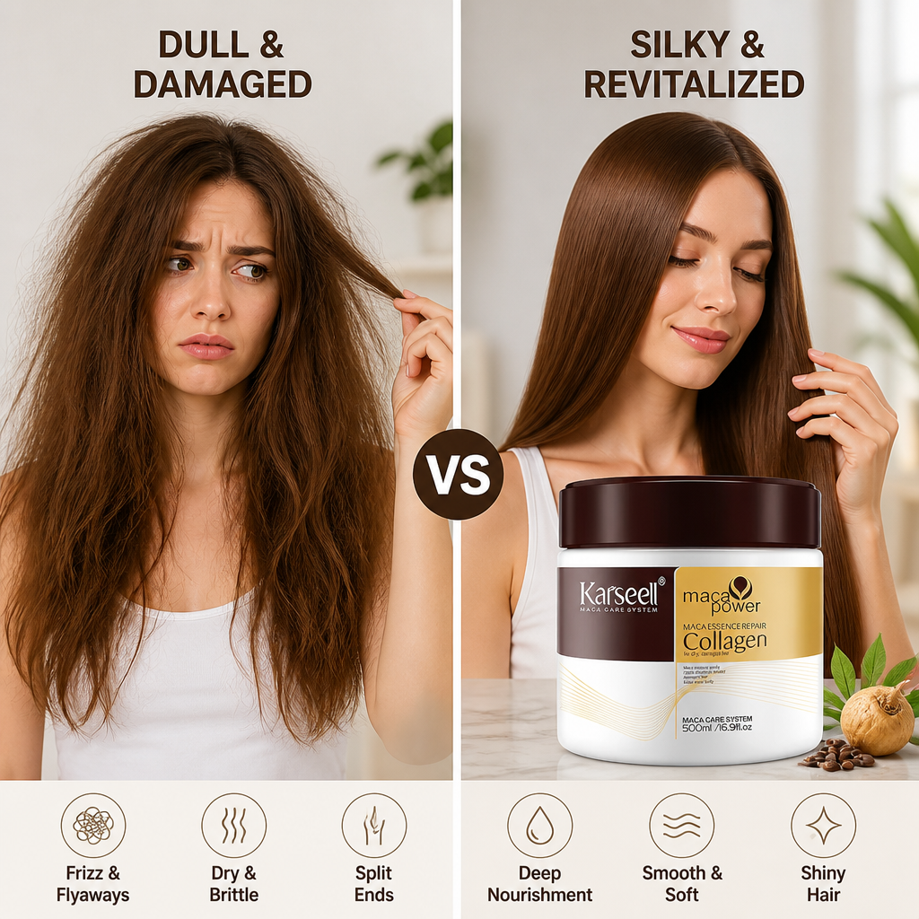 VivaLux™ Collagen Hair Renewal Mask — Bring Dull, Damaged Hair Back to Life with Silky, Head-Turning Bounce