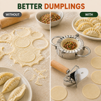 Dumpliva™ Stainless Steel Dumpling & Dough Cutter Set — Effortless Perfect Dumplings That Turn Your Kitchen Into a Celebration
