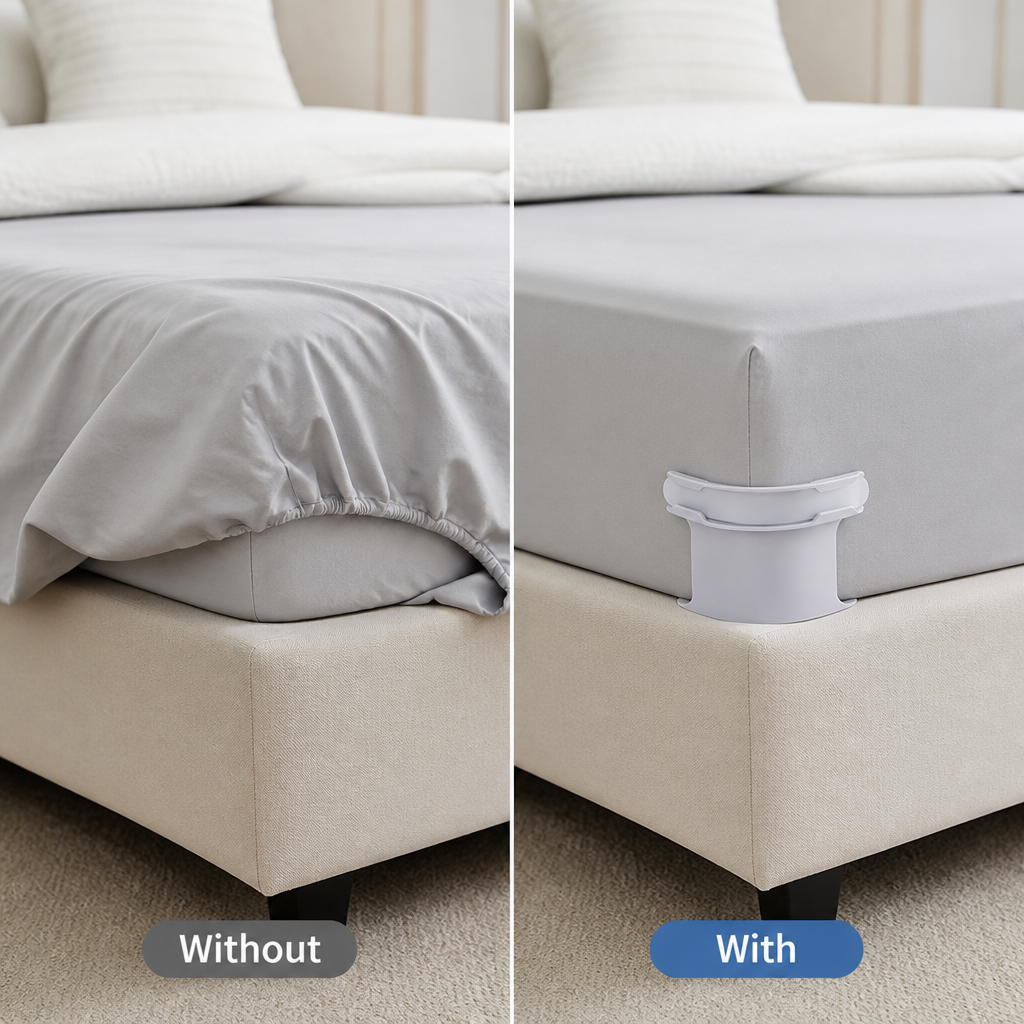 FlexiGrip™ Sheet Anchors — Lock Your Sheets, Wake Up Wrinkle-Free Every Day
