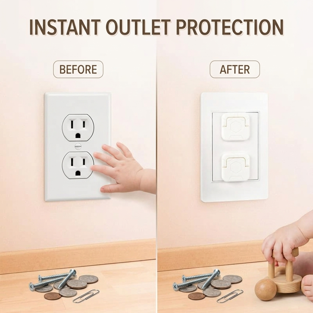 VoltGuard™ Baby Outlet Shields — Instantly Lock Out Danger and Protect Your Child’s Curious Hands