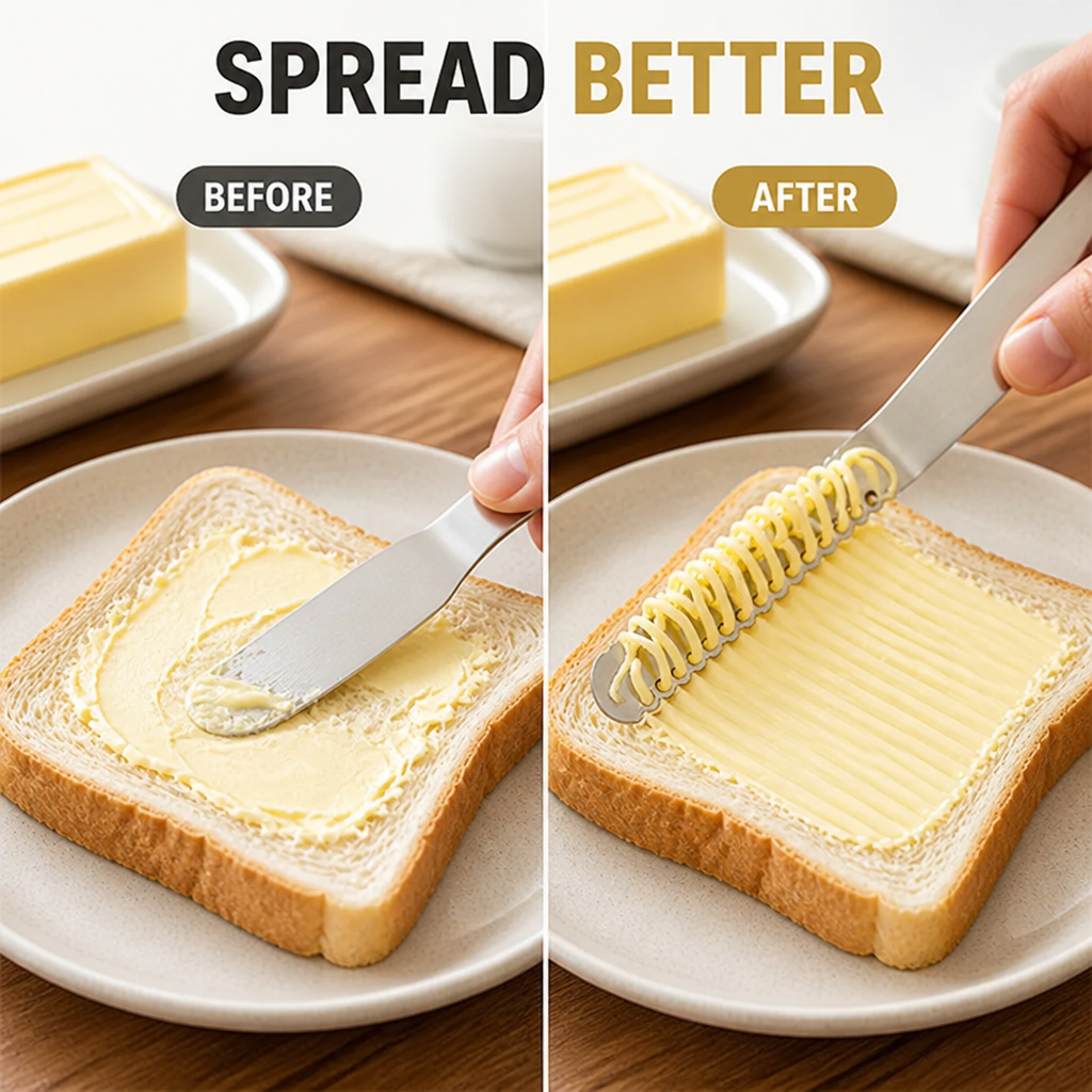 FlexiSpread™ — Turn Stubborn Butter into Silky, Melt-In-Your-Mouth Perfection Every Time
