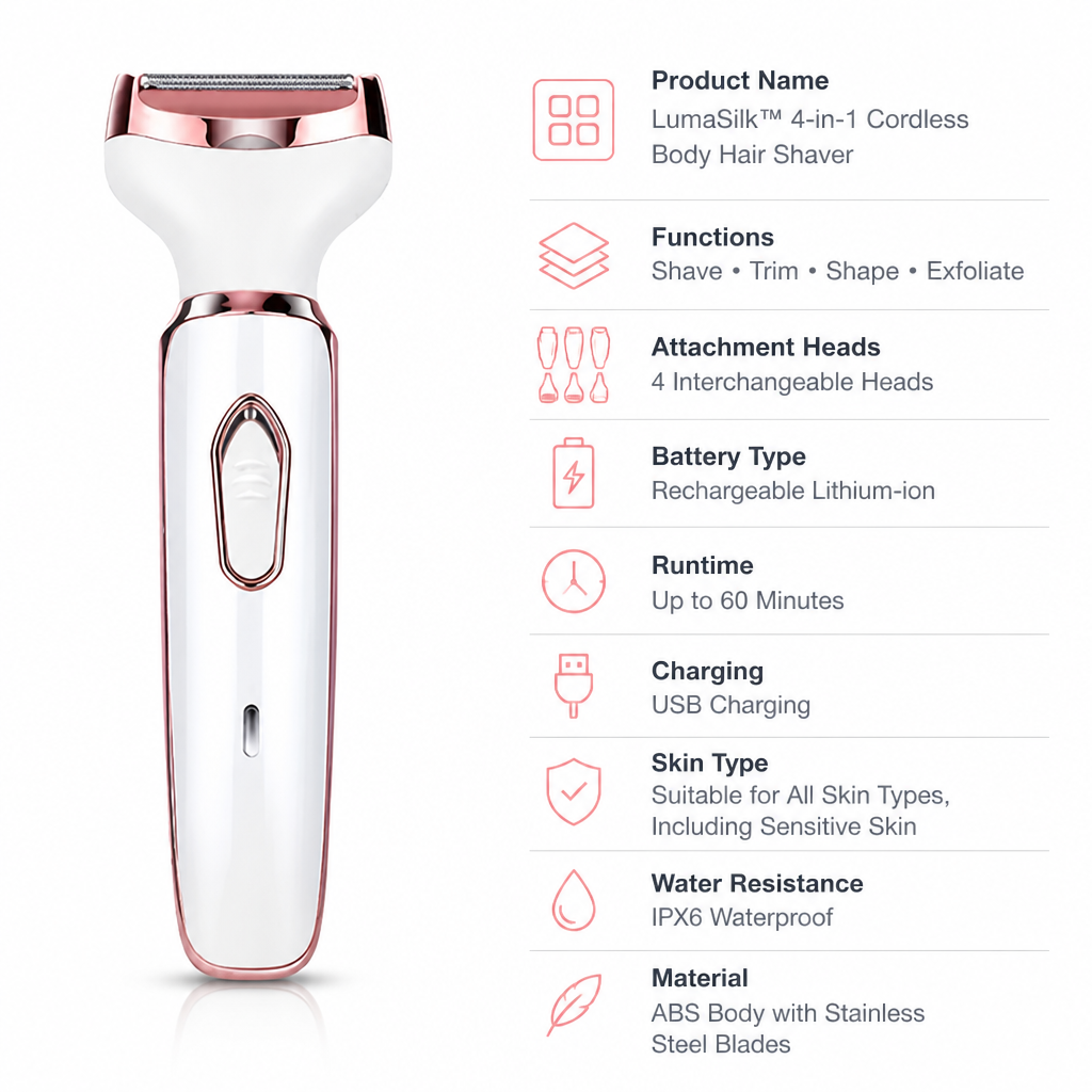 LumaSilk™ — Experience Effortless Confidence with Silky-Smooth, Irritation-Free Grooming Anywhere