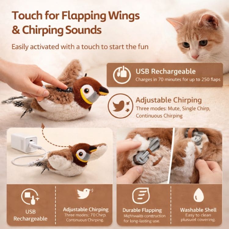 SwiftWhirl™ — Ignite Your Cat’s Wild Joy with Endless, Lifelike Play