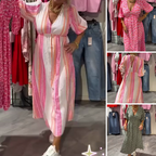 LuminaSway™ Women's V-Neck Printed Dress — Command Attention with Comfort and Flawless Confidence
