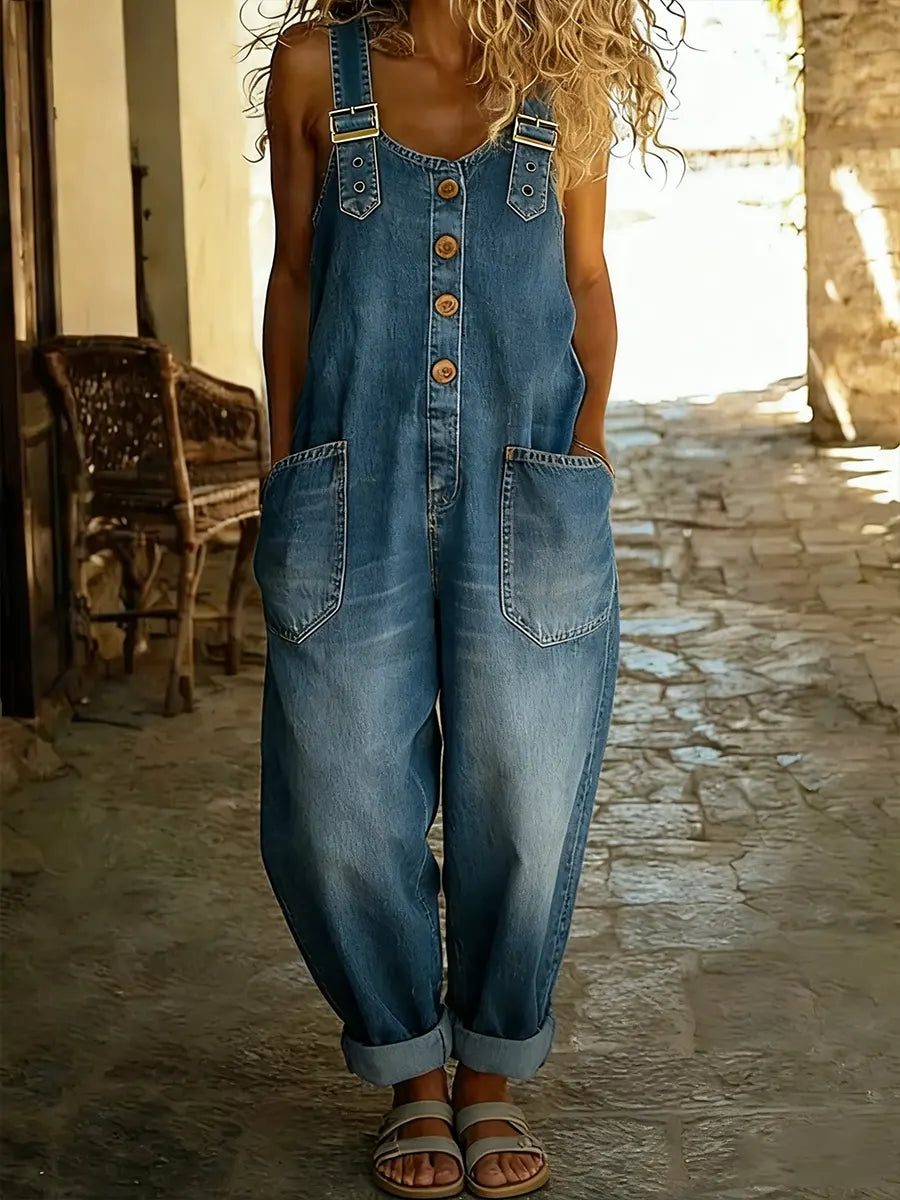 BellaraFit™ Denim Jumpsuit — Effortless Comfort That Sets You Free and Turns Heads