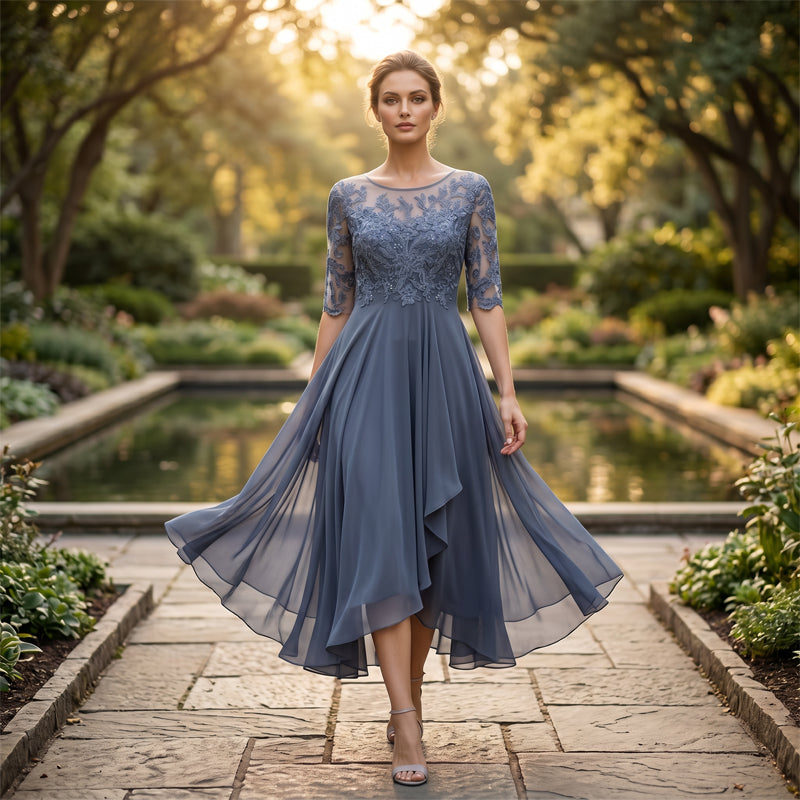 SilkAura™ Embroidered Cocktail Dress™ — Command Every Room with Effortless Elegance and Confidence