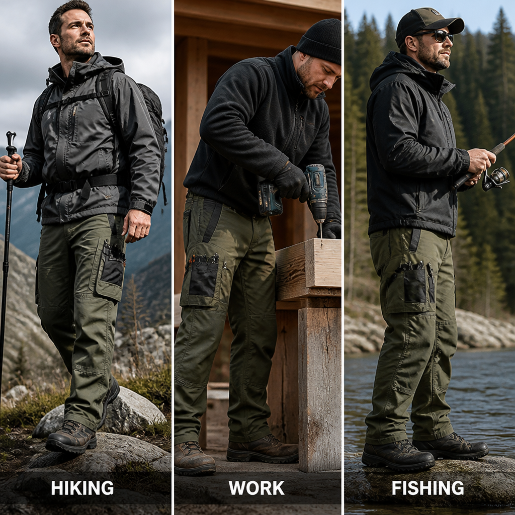 Waterproof Work & Trail Cargo Pants™ — Stay Dry, Loaded, and Unstoppable All Day Long