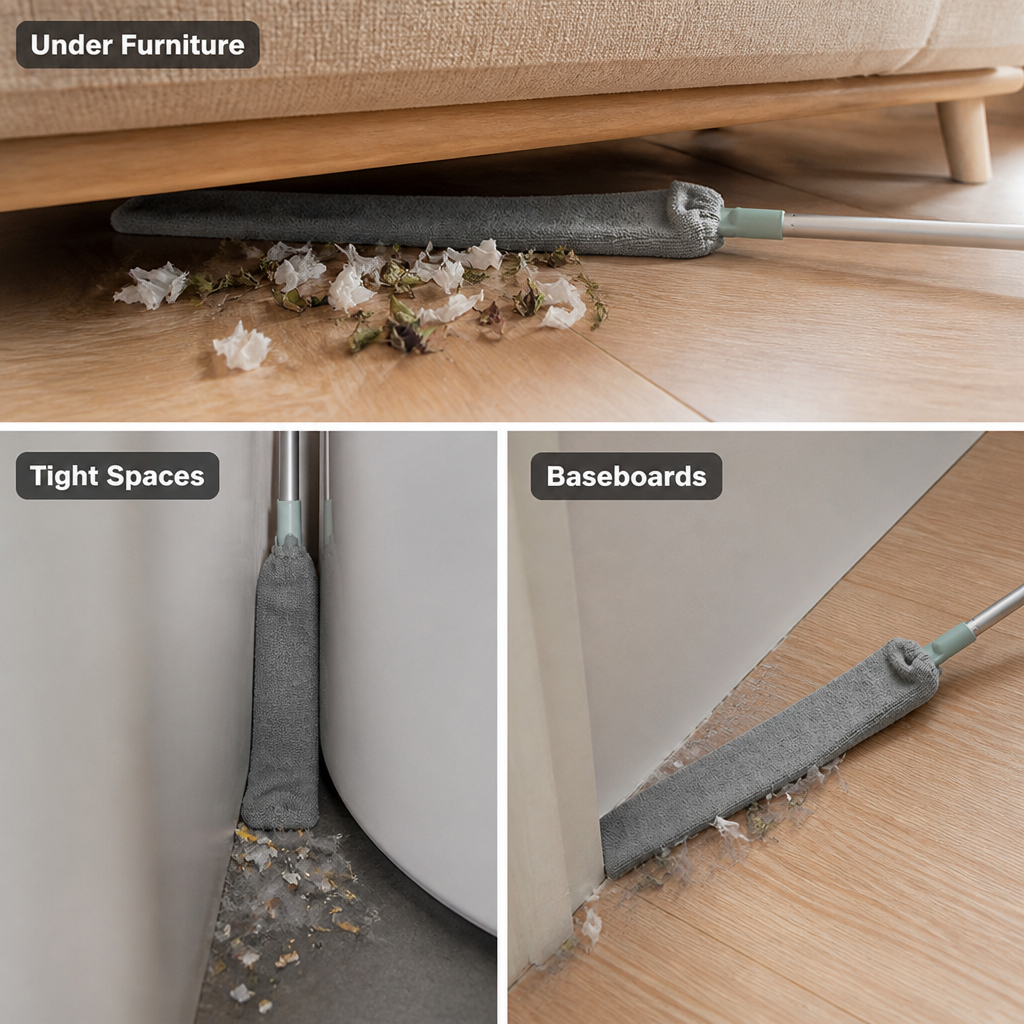 SwiftSweep™ Dust Cloth — Effortlessly Erase Dust from Every Impossible Corner