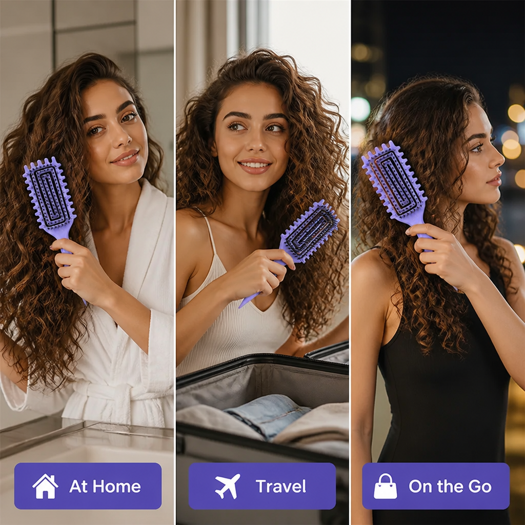 VivaCurl™ Styling Brush — Sculpt Stunning Curls That Shine All Day Without the Frizz