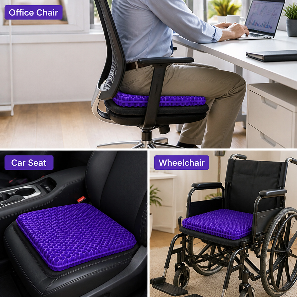 ChillCore™ Gel Seat Cushion — Experience All-Day Cool Comfort and Pressure-Free Support