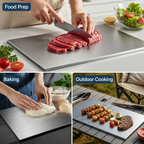 Cutlora™ Stainless Steel Cutting Board — Prep Fearlessly with a Spotless, Rock-Solid Surface
