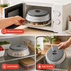 VivaShield™ 2-in-1 Collapsible Microwave Splatter Cover — Keep Your Microwave Spotless and Your Kitchen Clutter-Free Instantly
