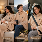 AmberEase™ Rechargeable Heated Blanket & Scarf — Wrap Yourself in Portable, Personalized Warmth Anytime