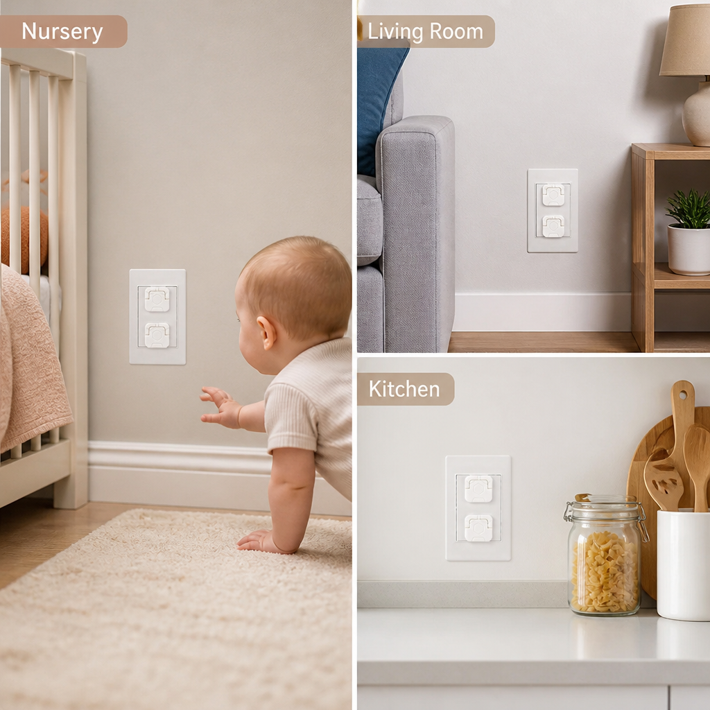 VoltGuard™ Baby Outlet Shields — Instantly Lock Out Danger and Protect Your Child’s Curious Hands