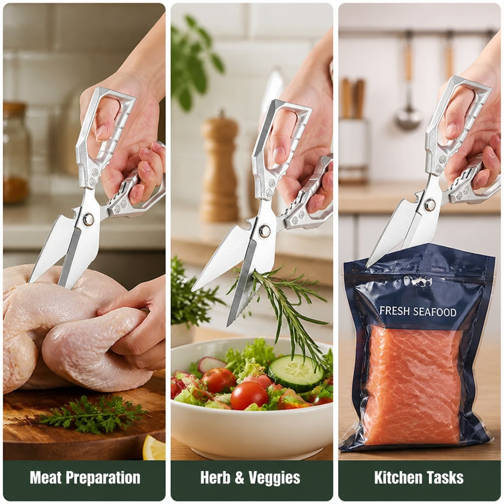 SharperEdge™ Precision Shears — Effortless Power and Comfort to Conquer Every Kitchen Task