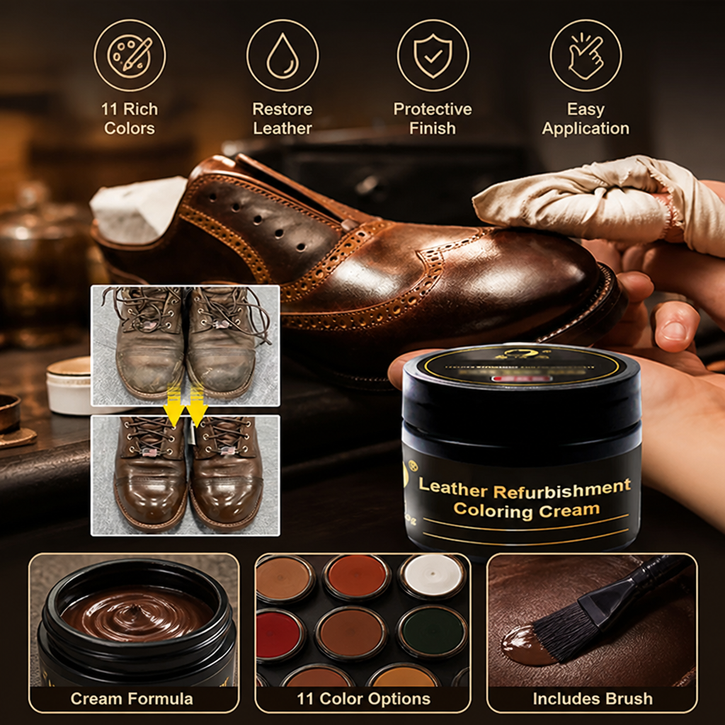 RadiantHue™ Leather Revival Kit — Instantly Restore Stunning, Showroom-Ready Leather