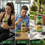 VitaSeal™ Salad Jar — Keep Every Crunch Fresh and Your Lunch Leakproof On-the-Go