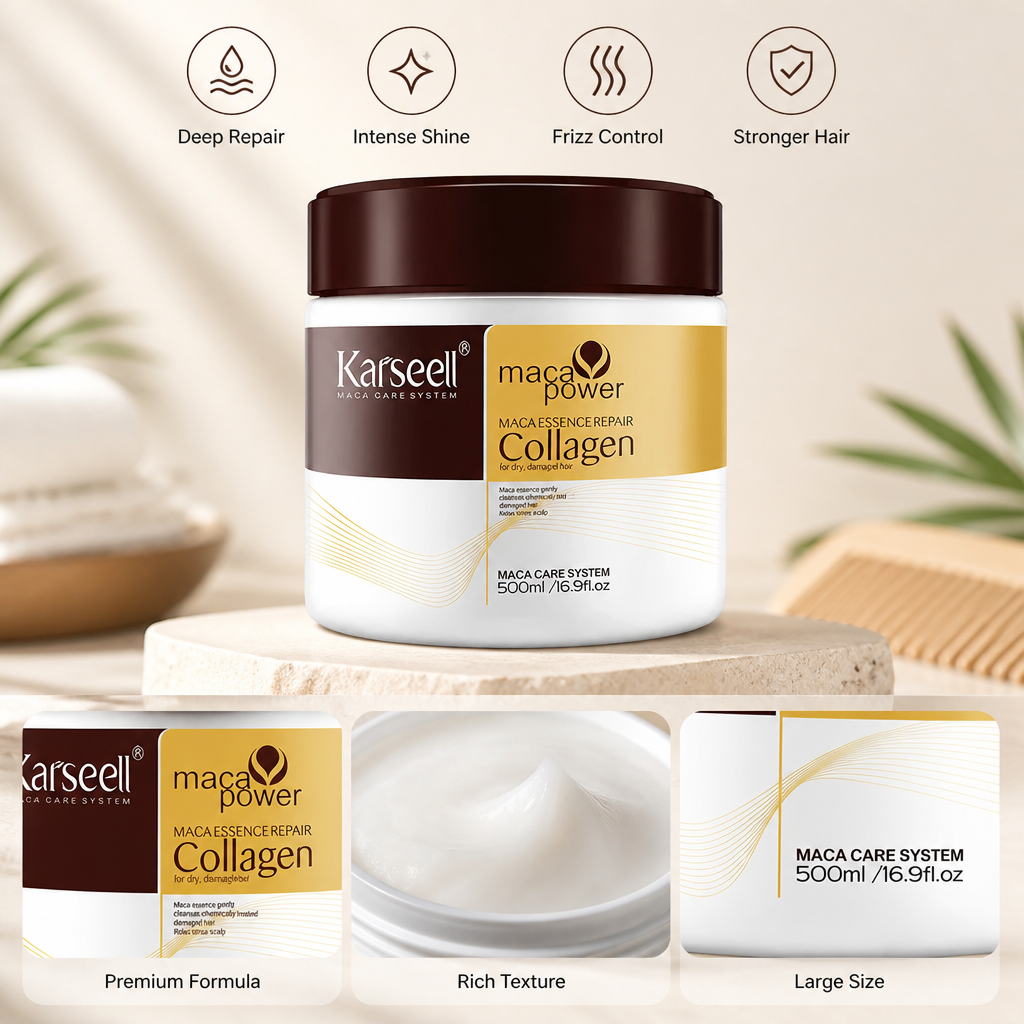 VivaLux™ Collagen Hair Renewal Mask — Bring Dull, Damaged Hair Back to Life with Silky, Head-Turning Bounce