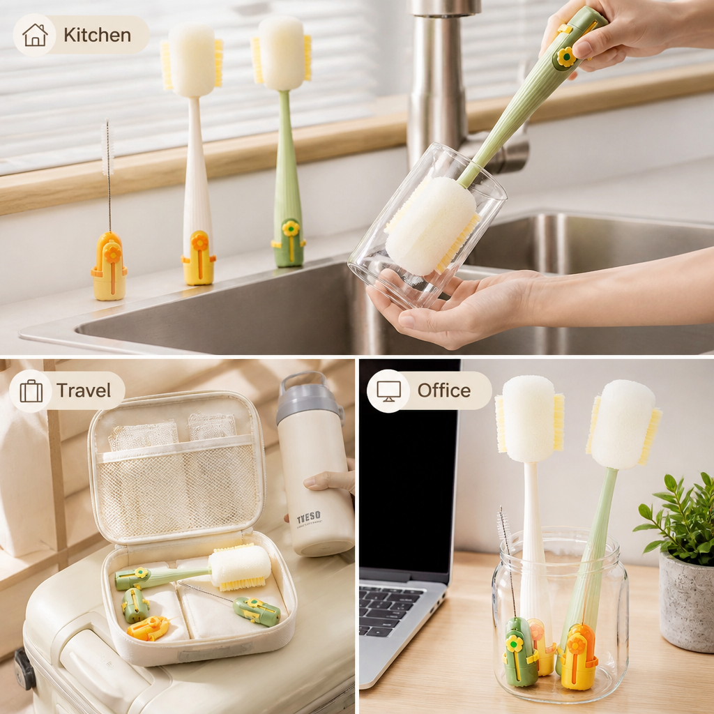 PureGlide™ 5-in-1 Cleaning Brush Set — Deep-Cleaning Power That Makes Every Sip Pure and Fresh