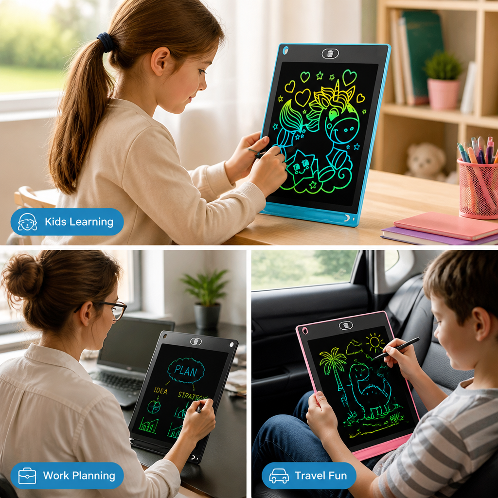 BrillioSlate™ Jumbo 20" Multi-Color LCD Writing Board — Unlock Endless Creativity with Every Colorful Stroke