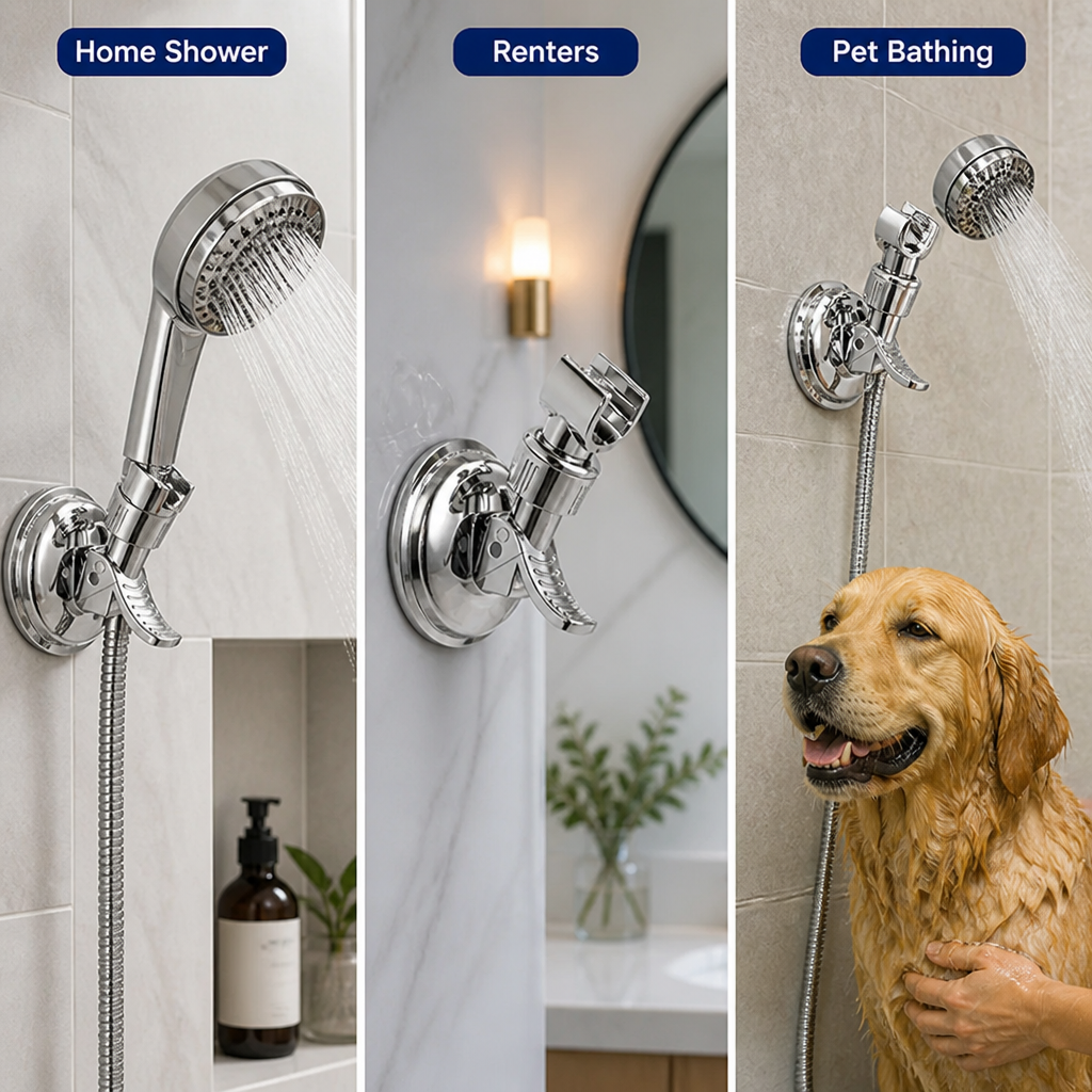 Mountriva™ — Enjoy Damage-Free, Perfectly Positioned Showers Every Time