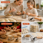 Dumpliva™ Stainless Steel Dumpling & Dough Cutter Set — Effortless Perfect Dumplings That Turn Your Kitchen Into a Celebration
