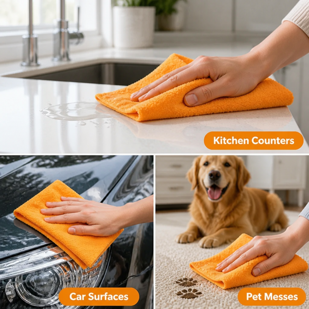 PureMist™ Shammy — Wipe Away Messes Instantly for Spotless, Shine-Ready Surfaces
