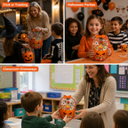 LumaJack™ Transparent Zippered Pumpkin Favor Bags — Make Every Treat a Show-Stopping Moment Kids Can’t Resist
