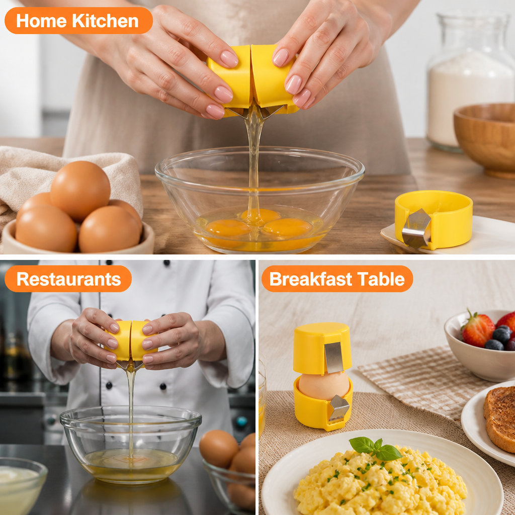 CrackEase™ — Crack Perfect Eggs Instantly, Stress-Free and Spotless Every Time