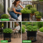 Rootivelle™ Grow Bag — Harvest Fresh, Flavorful Veggies Right from Any Tiny Space