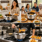 Crispora™ Stainless Steel Fryer — Unlock Crispy, Light, Restaurant-Quality Fries Every Time