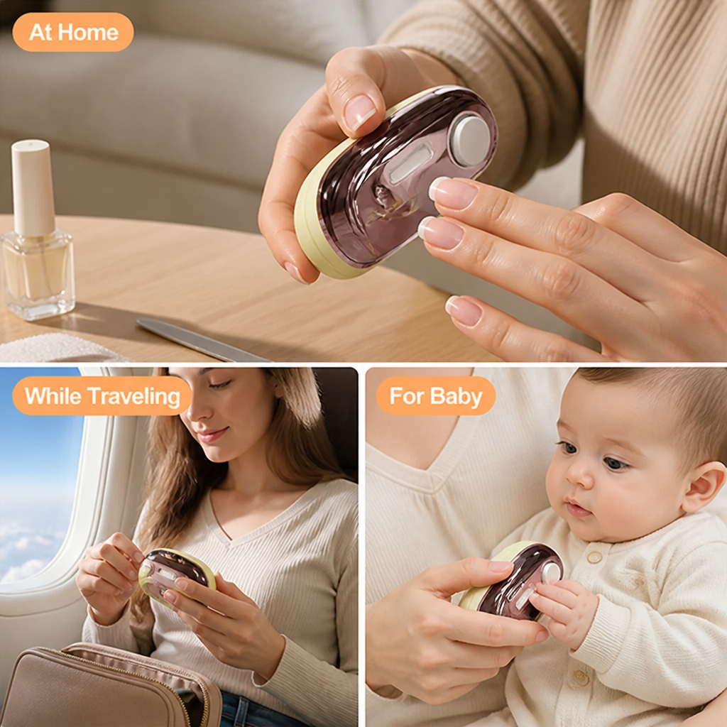 Klyvessa™ 2-in-1 Electric Clipper & Polisher — Perfect Nails Without the Pain, Every Time